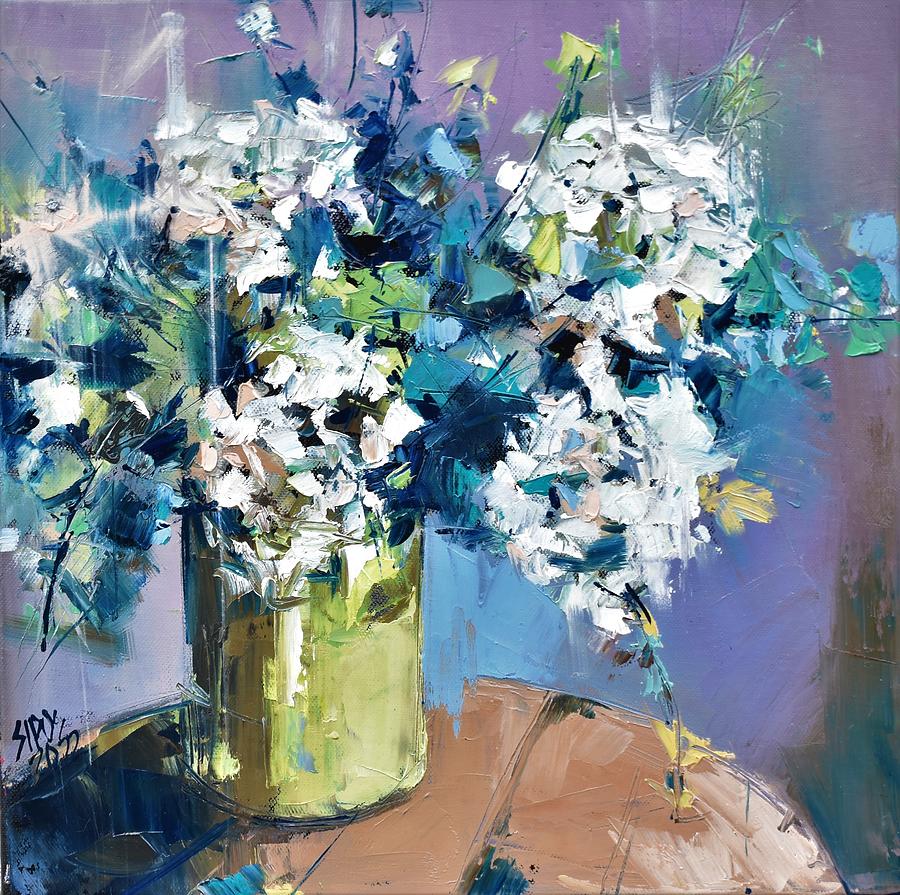 Hydrangea composition Painting by Lorand Sipos - Fine Art America