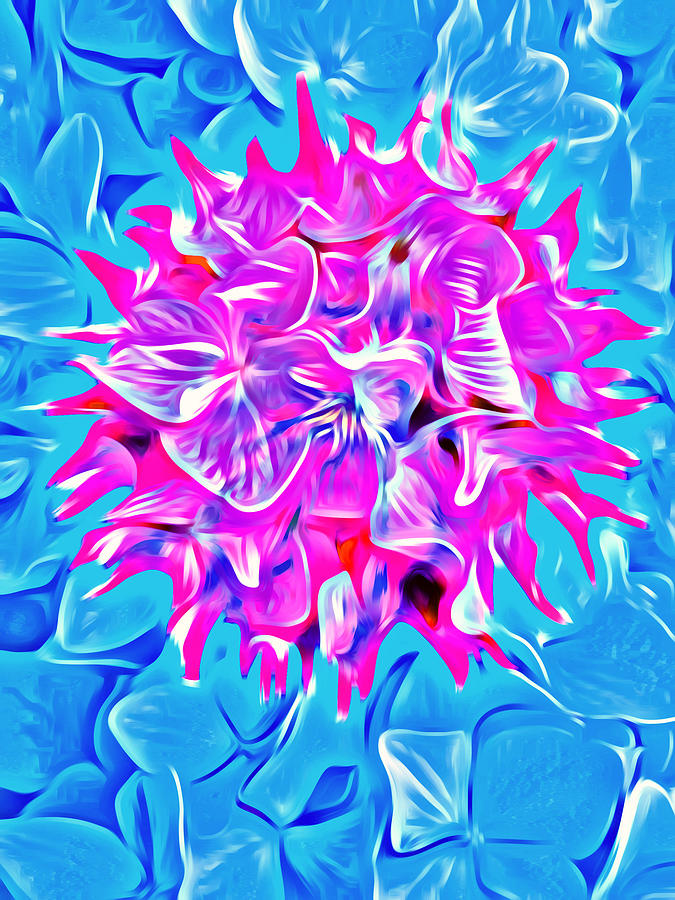 Hydrangea-Dahlia Abstract Photograph by Jerry Abbott