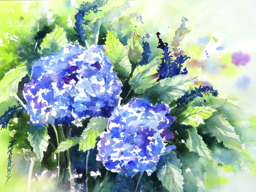 Hydrangea Delight Painting by Rae Andrews