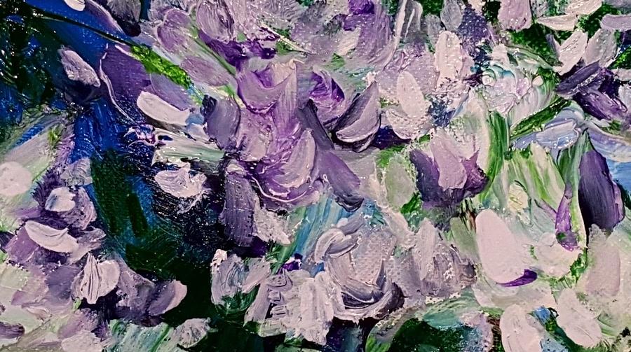 Hydrangea gardens Painting by Julie TuckerDemps