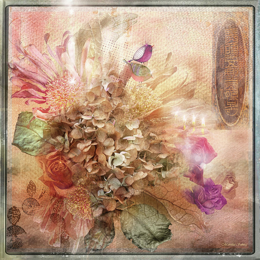Hydrangea Melange Digital Art by Merrilee Soberg