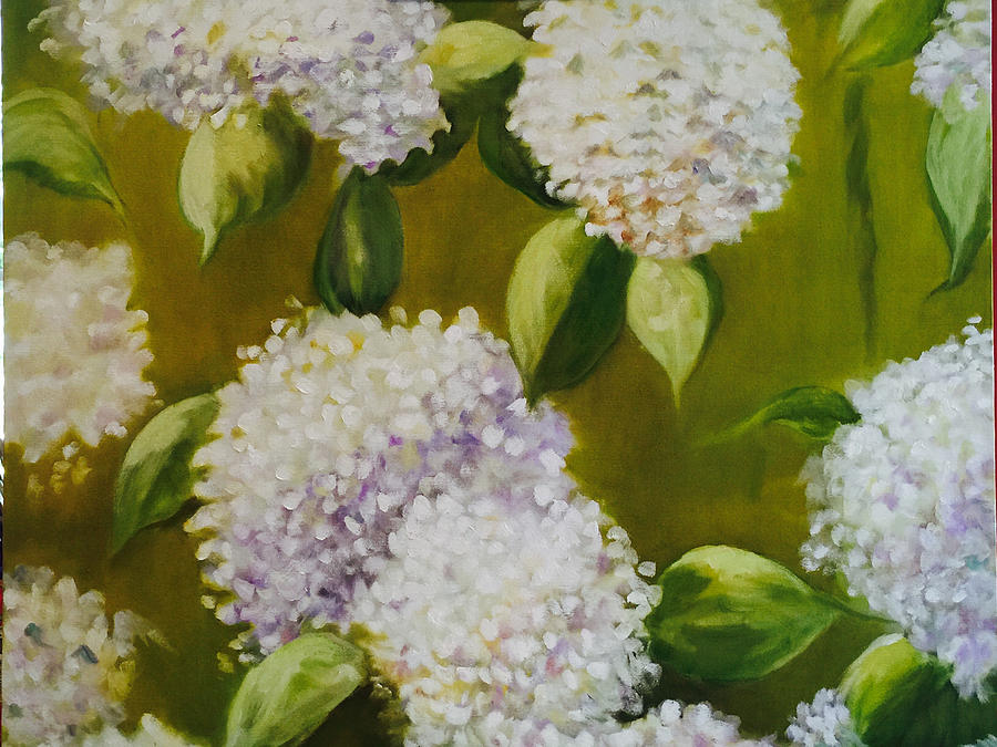 Hydrangeas from my Garden Painting by Juliette Becker