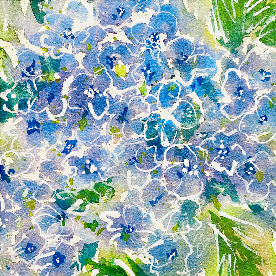 Hydrangeas Painting by Kellie Chasse