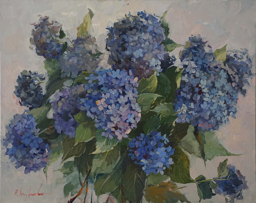 Hydrangeas Painting by Natalia Andreeva - Fine Art America