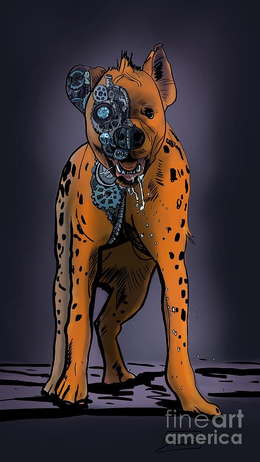 Hyena  Digital Art by Lidija Ivanek - SiLa