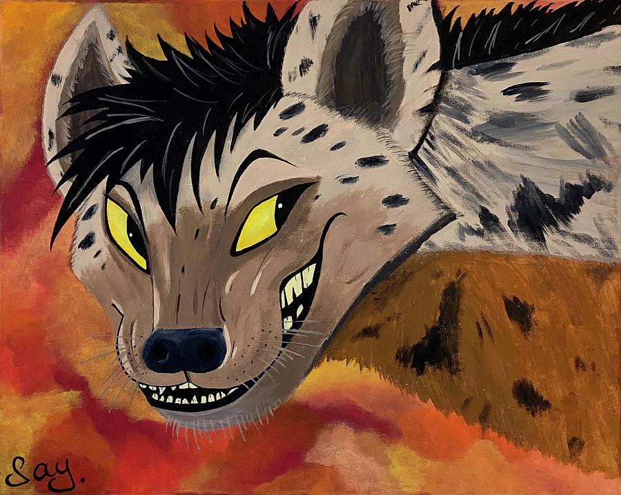 Hyena Painting - Hyena by Mike Boodram Hyena Painting - Hyena by Mike Boodram