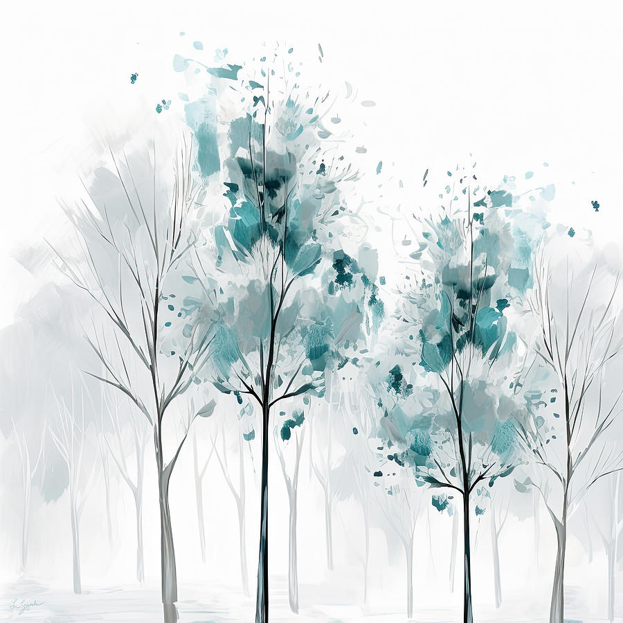 Hymn Of Blue and Gray Painting by Lourry Legarde