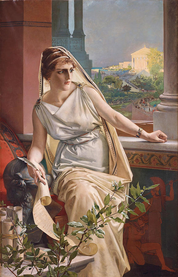 Hypatia Painting by Julius Kronberg