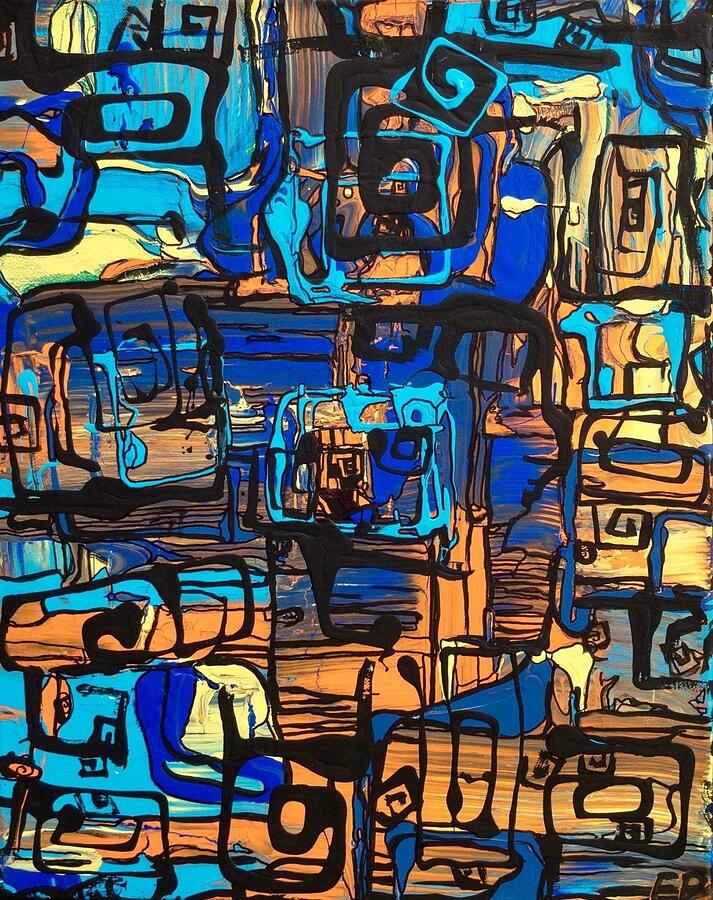 Hypnotic - An Abstract Art Psychedelic Experience Painting by Evjenia Psarris Hypnotic - An Abstract Art Psychedelic Experience Painting by Evjenia Psarris