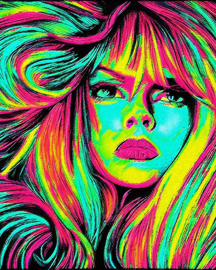 Hypnotic Illustration Of Brigitte Bardot Digital Art by Edgar Dorice ...