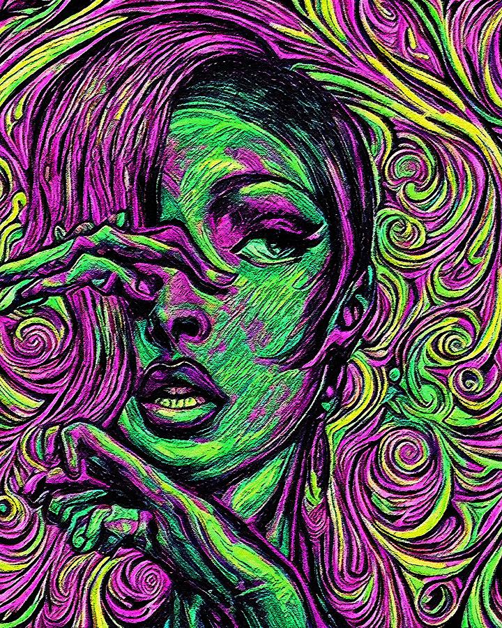 Hypnotic Illustration Of Josephine Baker Digital Art by Edgar Dorice ...