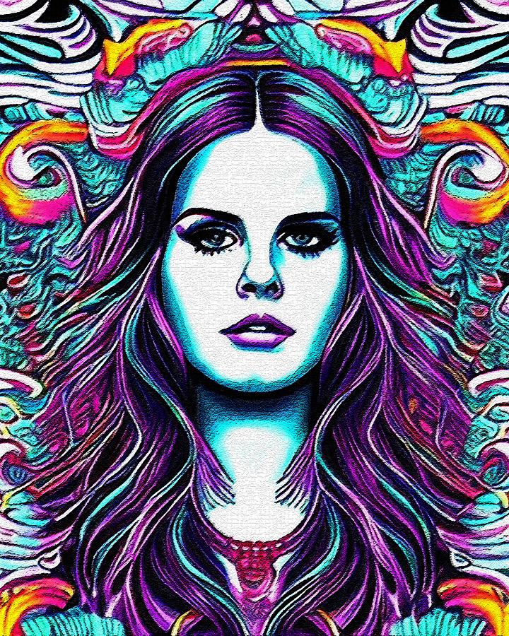 Hypnotic Illustration Of Lana Del Rey Digital Art by Edgar Dorice ...