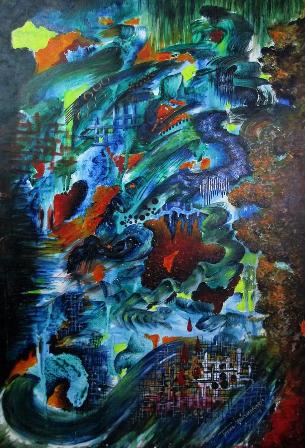 Abstract Painting - Hypnotize by Tamal Sen Sharma