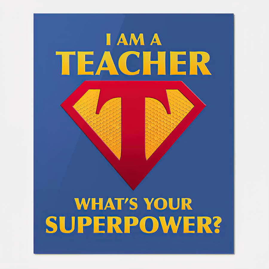 I Am A Teacher What's Your Superpower Tapestry - Textile by Lexi Parker