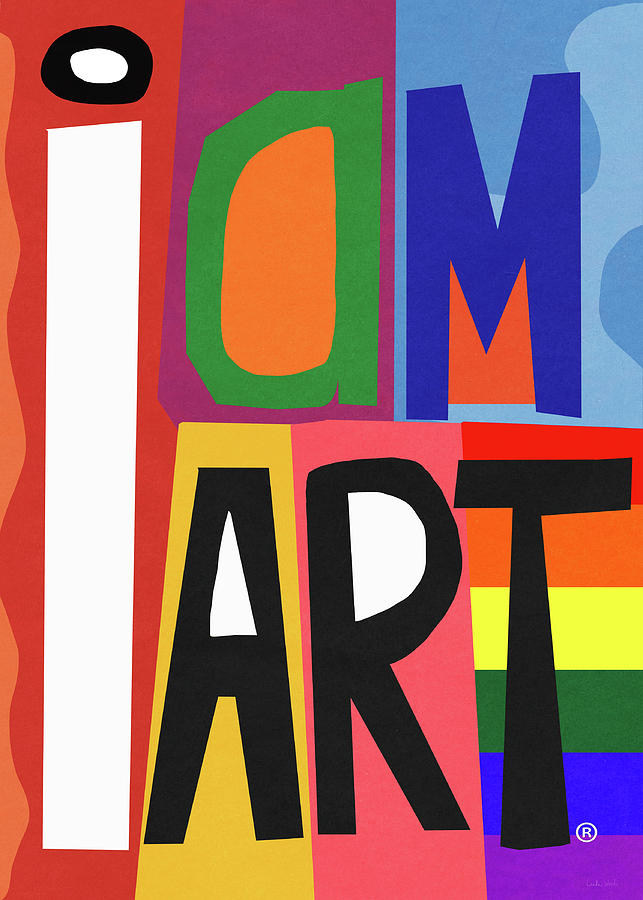 I AM ART Rainbow Pride- Art by Linda Woods Mixed Media by Linda Woods