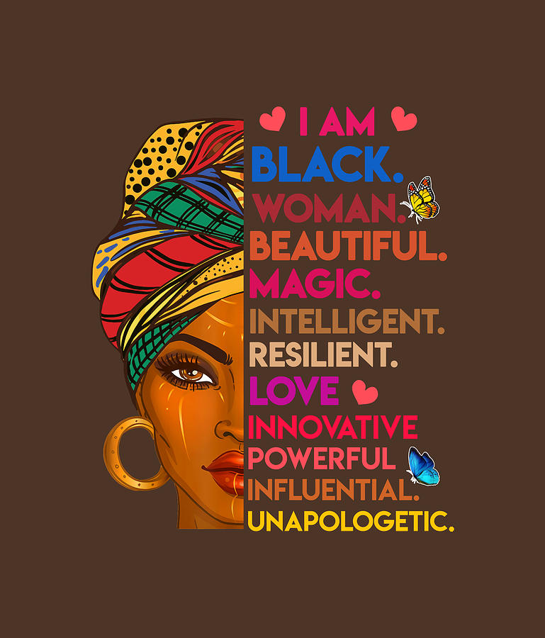 I Am Black Woman African American Gift Black e Painting by Olivia Ben ...