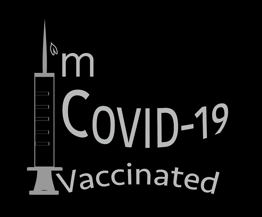 I Am Covid-19 Vaccinated With Small Heart Drop Photograph