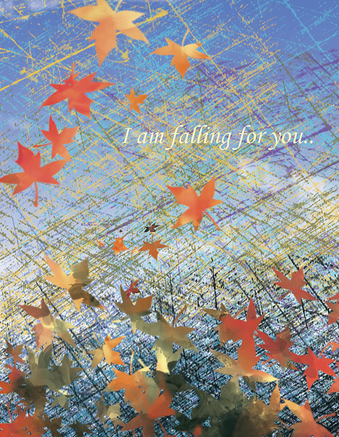 I am falling for you.. card Painting by Trilby Cole