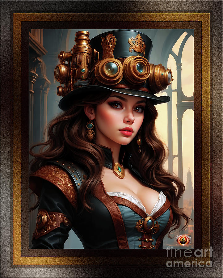 I Am Full Of Secrets Steampunk Anime Girl Alluring Portrait AI Concept ...