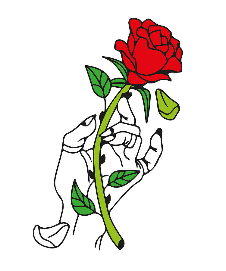 I Am Giving You A Red Rose Digital Art by Roger