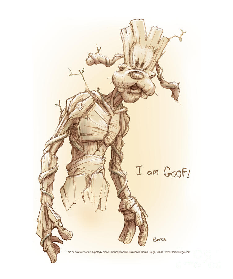 Goofy Drawing - I am Goof by Darrin Brege Goofy Drawing - I am Goof by Darrin Brege