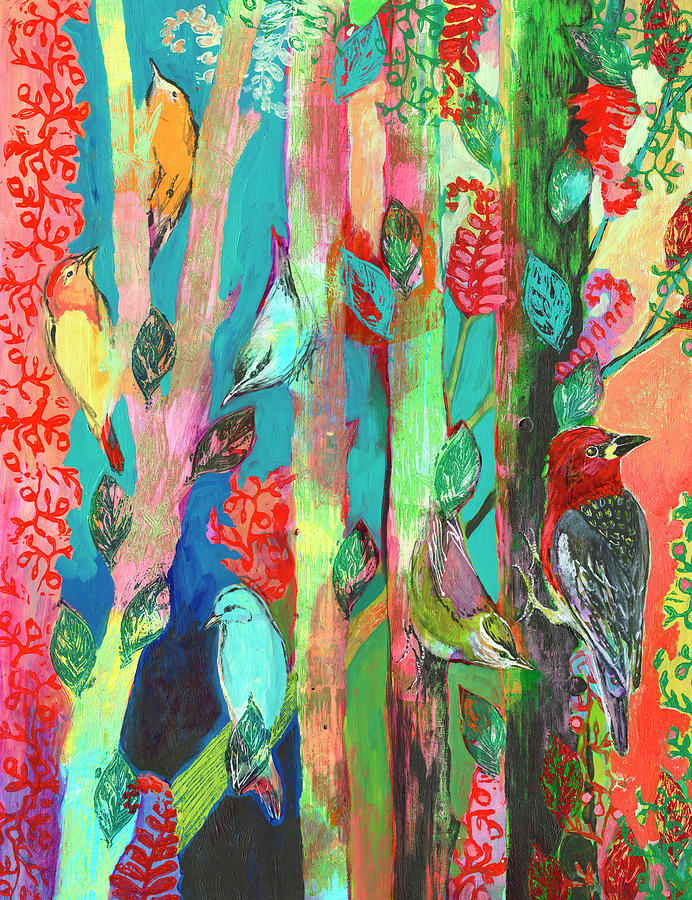 Woodpecker Painting - I Am One Of Many by Jennifer Lommers