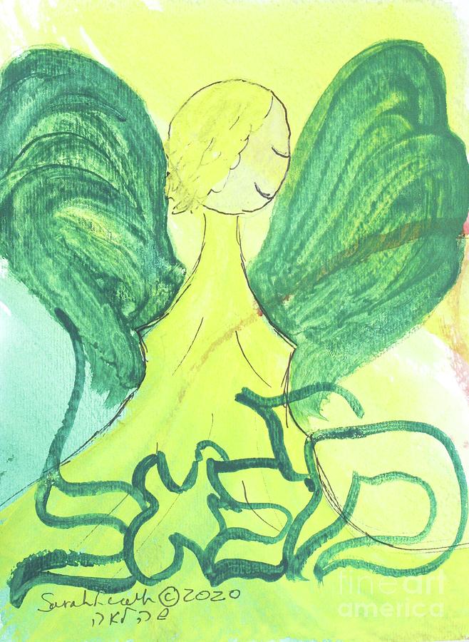 I am sending u the angel Michael, WHO IS LIKE GOD. an50 Painting by Hebrewletters SL
