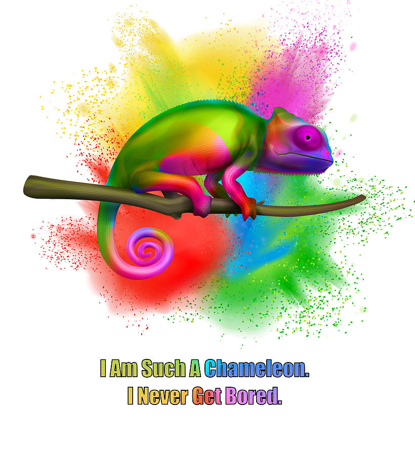 I Am Such A Chameleon Painting by Miki De Goodaboom