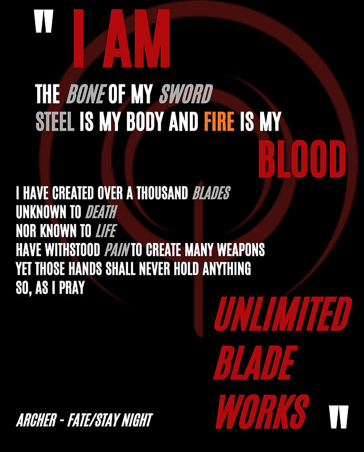 I am the bone of my sword Archer FateStay Night Painting by Murphy - Archer I Am The Bone Of My Sword
