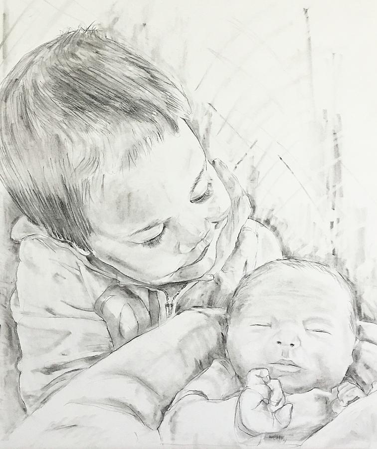 I am the keeper of my brother Drawing by Cathy Vinson Fine Art America