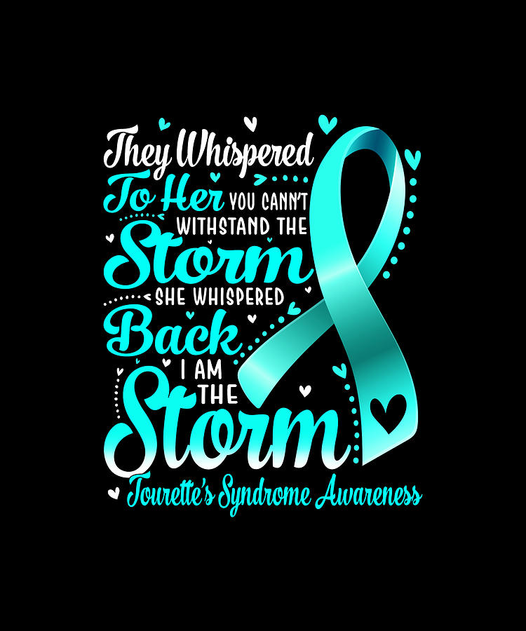 I Am The Storm Tourette's Syndrome Awareness Ribbon Drawing by ...