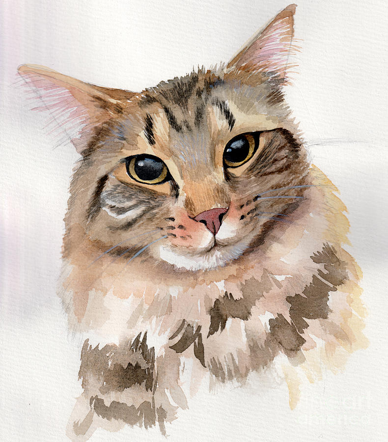 I am your Cat Painting by Munkhzul Bundgaa