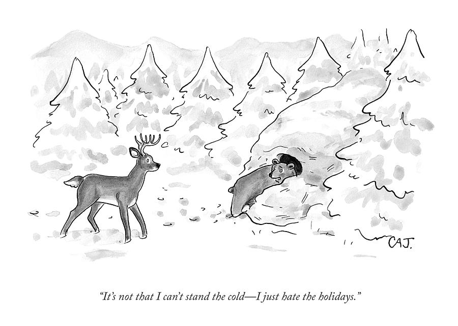 I Cant Stand The Cold Drawing by Carolita Johnson I Cant Stand The Cold Drawing by Carolita Johnson
