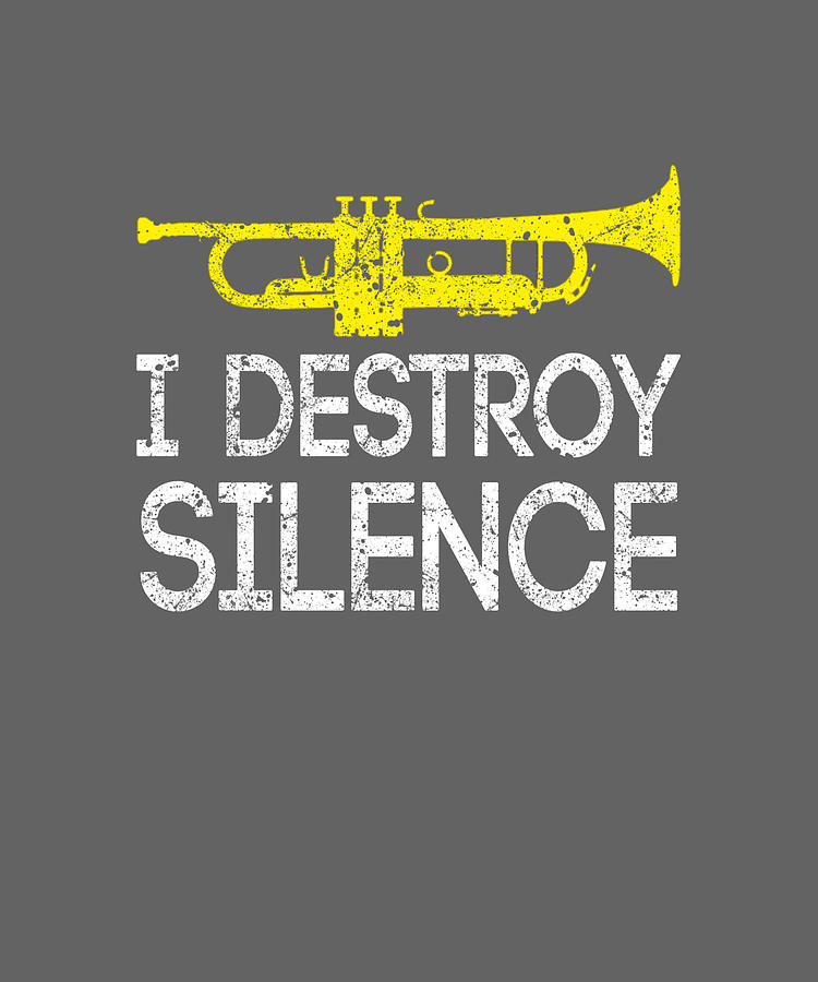 I Destroy Silence Trumpet Player Classic travel Painting by White