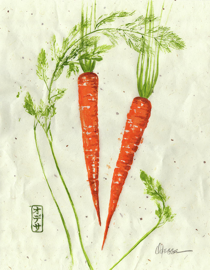 Carrot Painting - I Do Not Carrot All by Odessa Kelley Carrot Painting - I Do Not Carrot All by Odessa Kelley