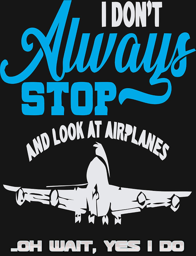 I Dont Always Stop And Look At Airplanes Summer Painting by Stevens ...