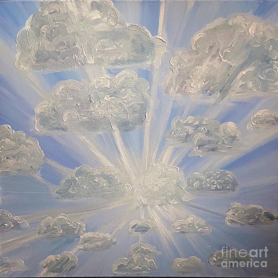 Clouds Painting - I dream clouds by Shelley Myers