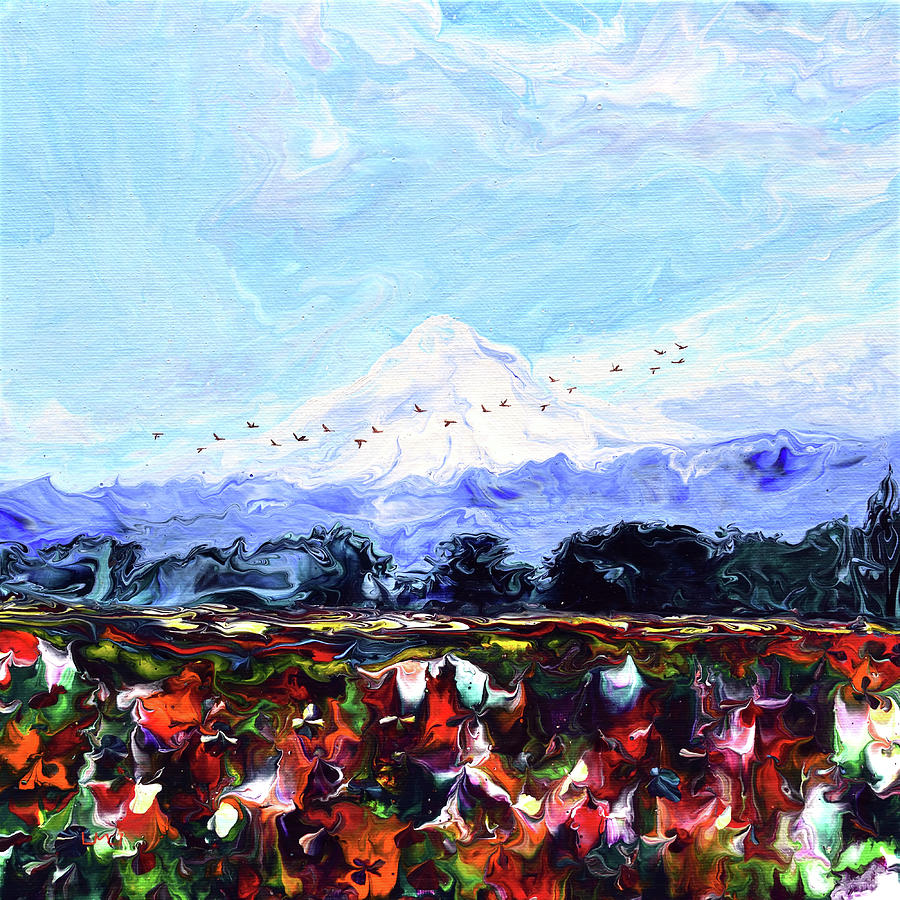 I Dream of Tulip Fields Painting by Laura Iverson