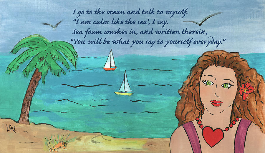 I Go to the Ocean and Talk to Myself Painting by Lynn Alison Trombetta ...
