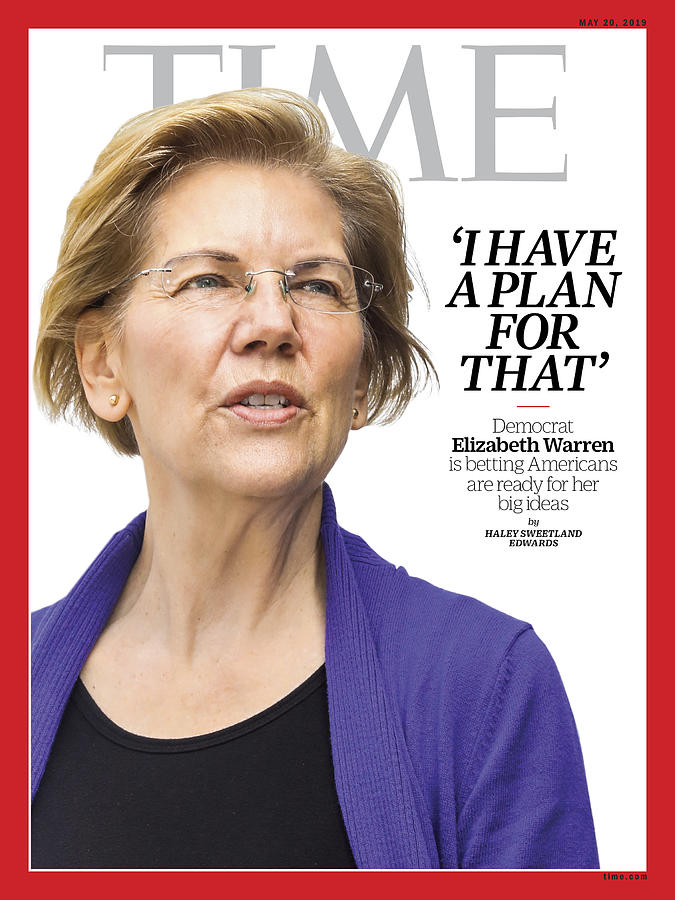 Elizabeth Warren Photograph - I Have A Plan For That by Photograph by Krista Schlueter for TIME