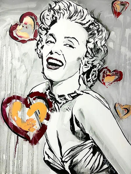 I Heart Marilyn Painting by Sergio Gutierrez