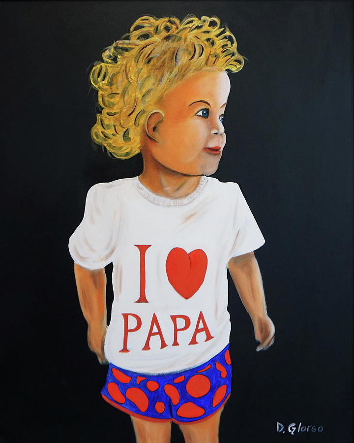 I Heart Papa Painting by Dean Glorso