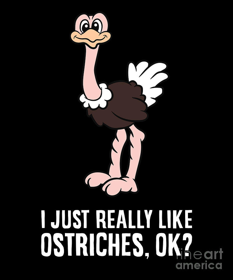 I Just Really Like Ostriches Ok Funny Ostrich Digital Art by EQ Designs -  Pixels