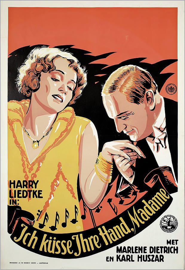 I Kiss Your Hand, 1929 - art by Joop Van Den Berg Mixed Media by Movie World Posters