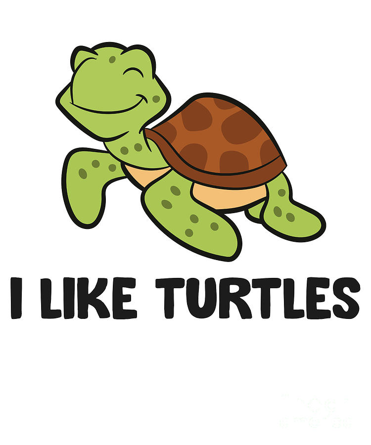 I Like Turtles Ocean Cute Sea Turtle Tapestry - Textile by EQ Designs ...