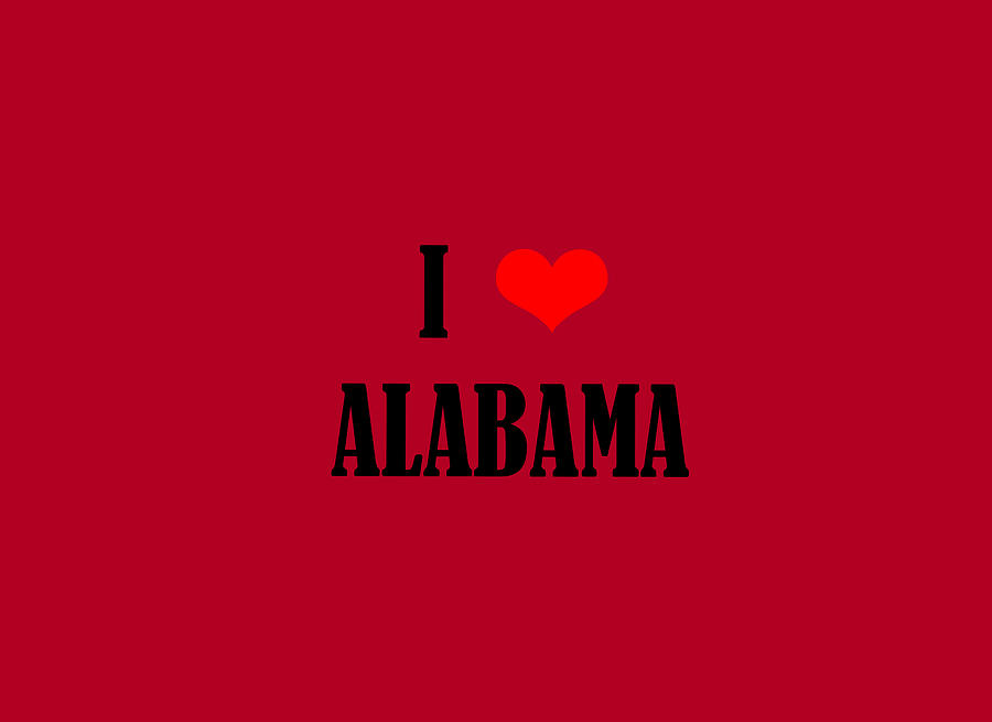 I Love Alabama Digital Art by Johanna Hurmerinta