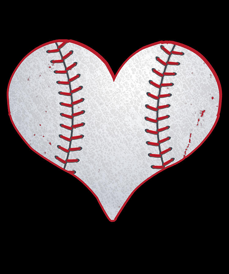 I Love Baseball Heart Digital Art by Flippin Sweet Gear