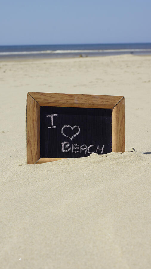 I love beach written Photograph by PeerCreative