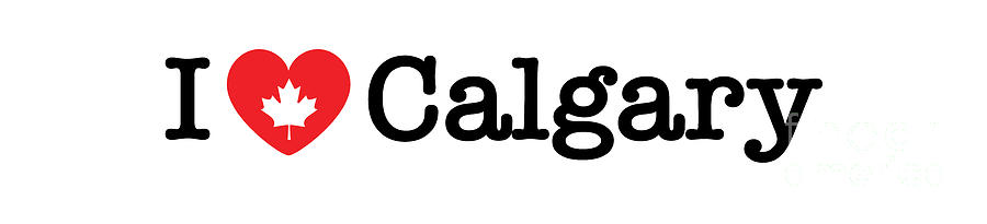 Calgary Drawing - I love Calgary by Marvin Samuel TOLENTINO-PINEDA