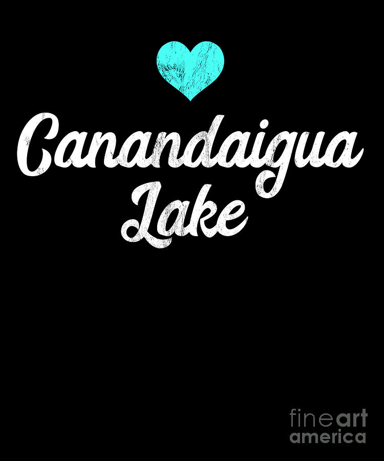 New Drawing - I Love Canandaigua Lake New York Camping Gift by Noirty Designs